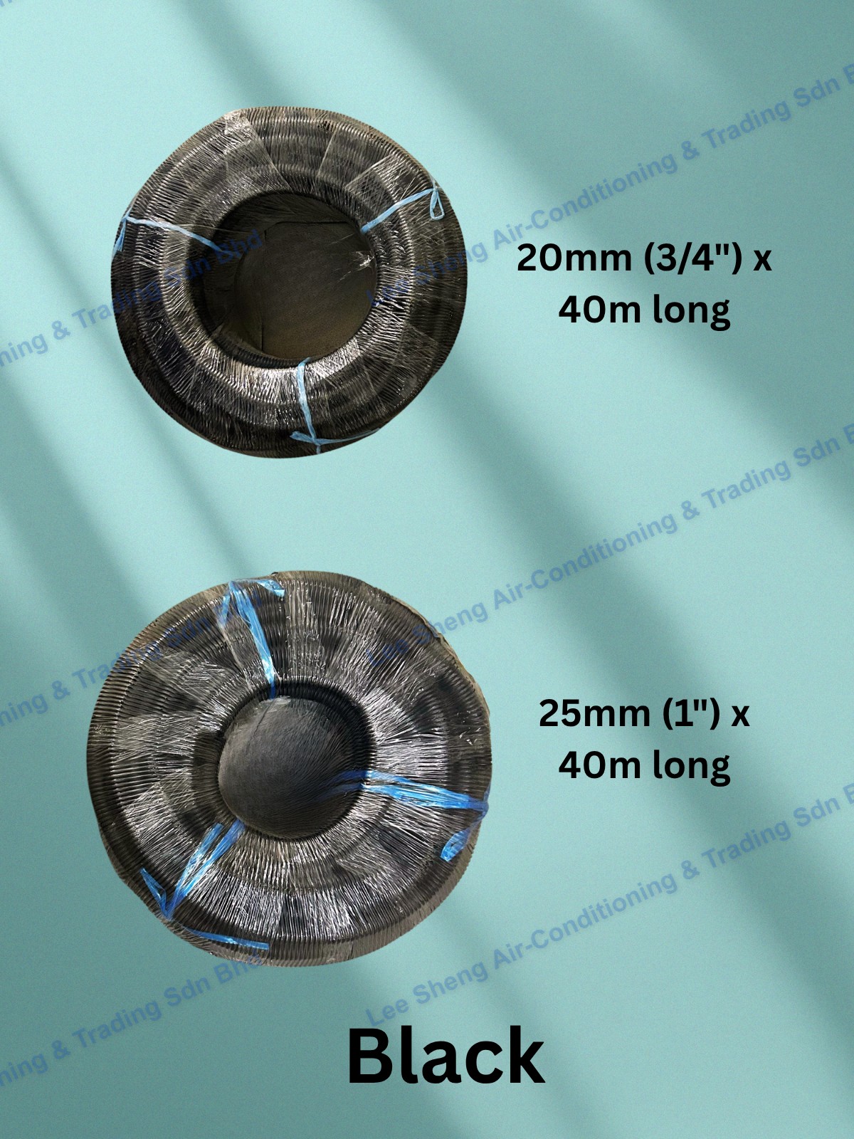 D47-1-PVC Flexible (Black) 20mm