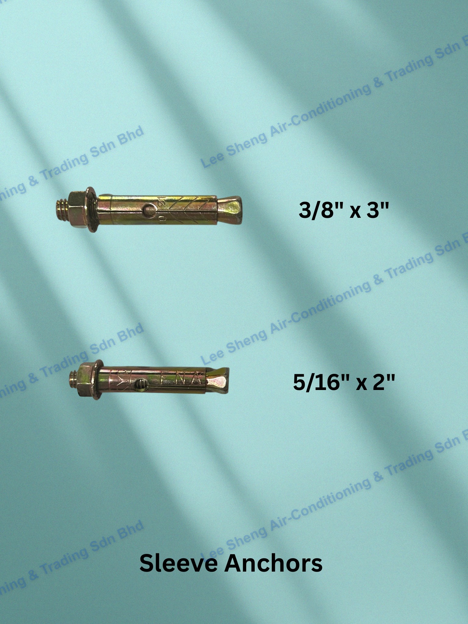 D60-1-Sleeve Anchors 3/8” x 3”
